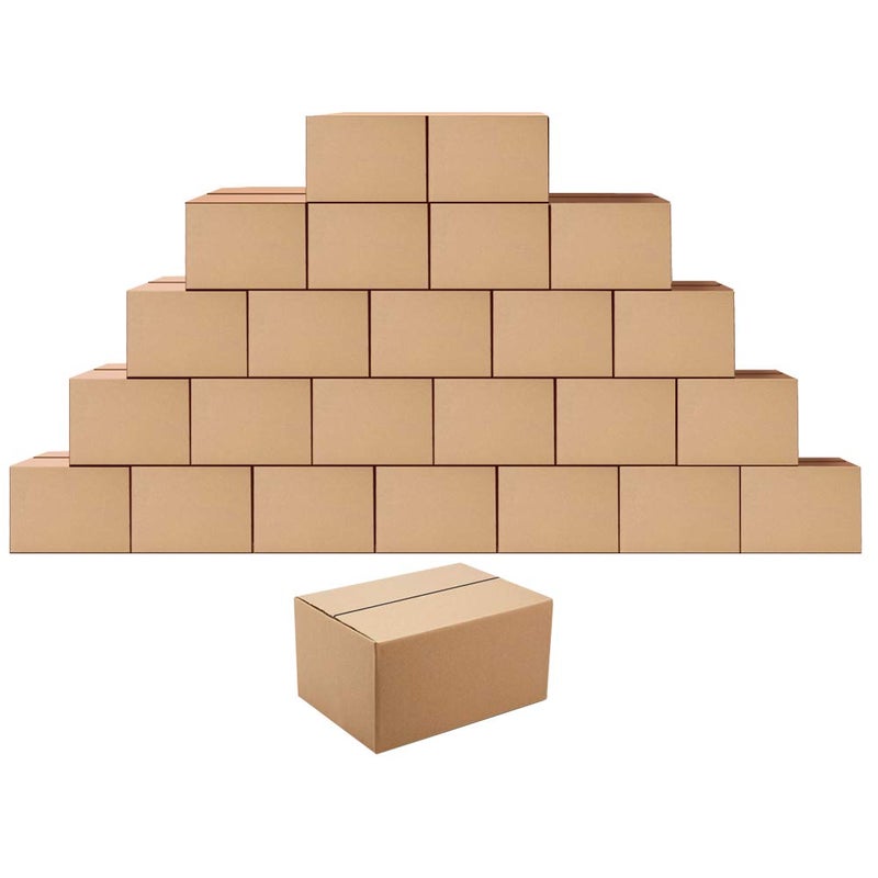 ZBEIVAN صناديق شحن 8x6x4 بوصة كرتون مضلع صغيرة للتغليف كرافت لنقل البريد، عبوة من 25 - Image 1